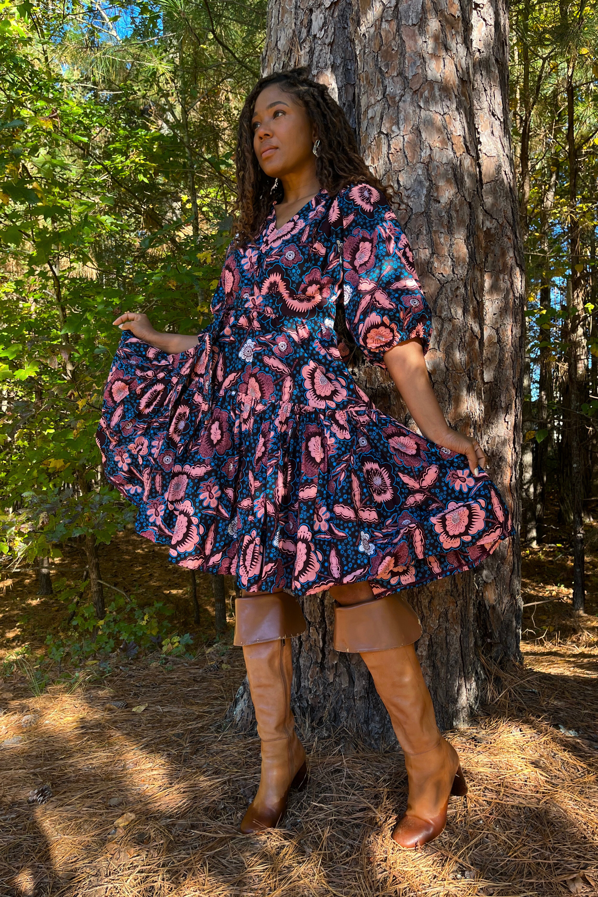 dark purple tunic dress Modesty Salma Tunic