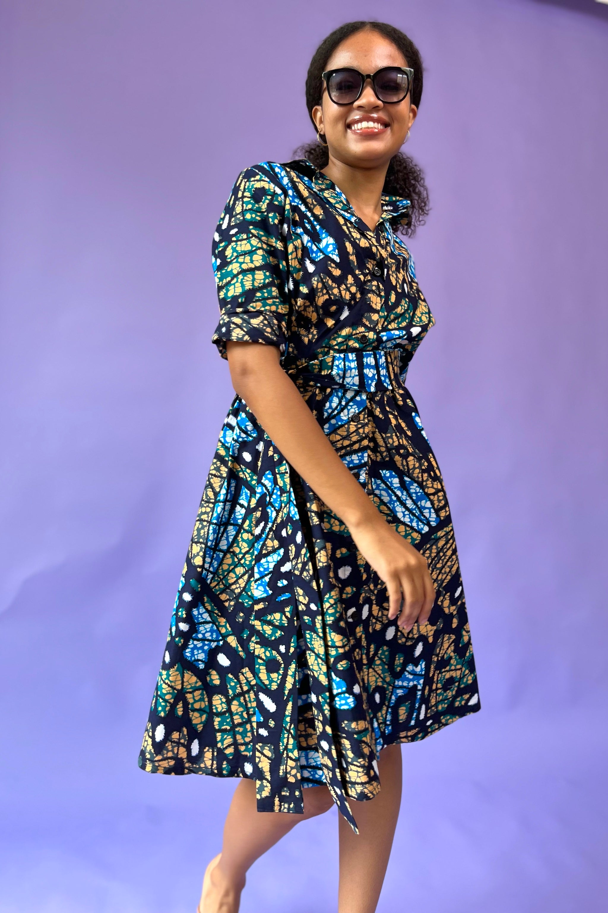 african print shirt dress for ladies Trendy African Print Clothing