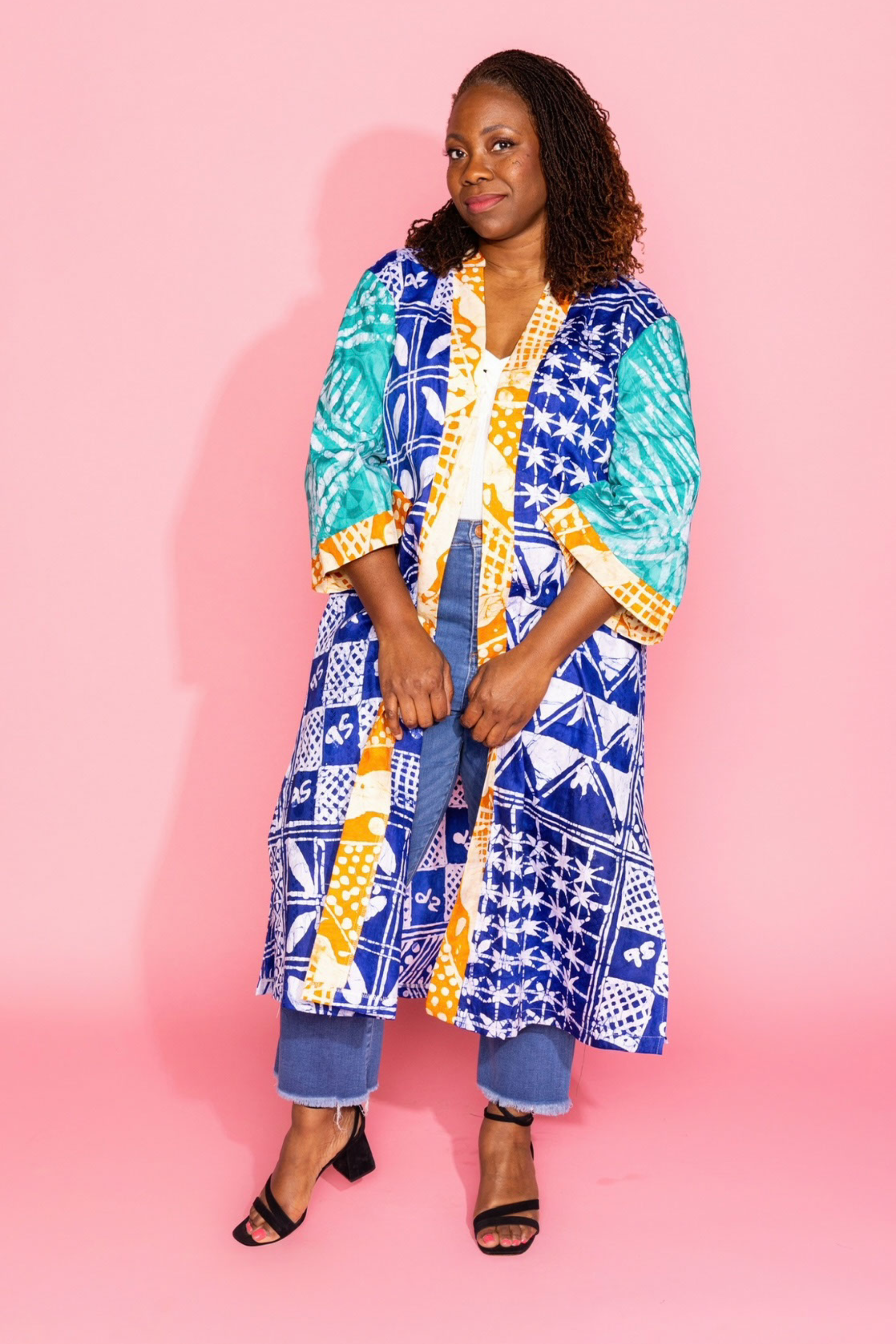 Fatima Duster - Cobalt/Aqua - suakoko betty