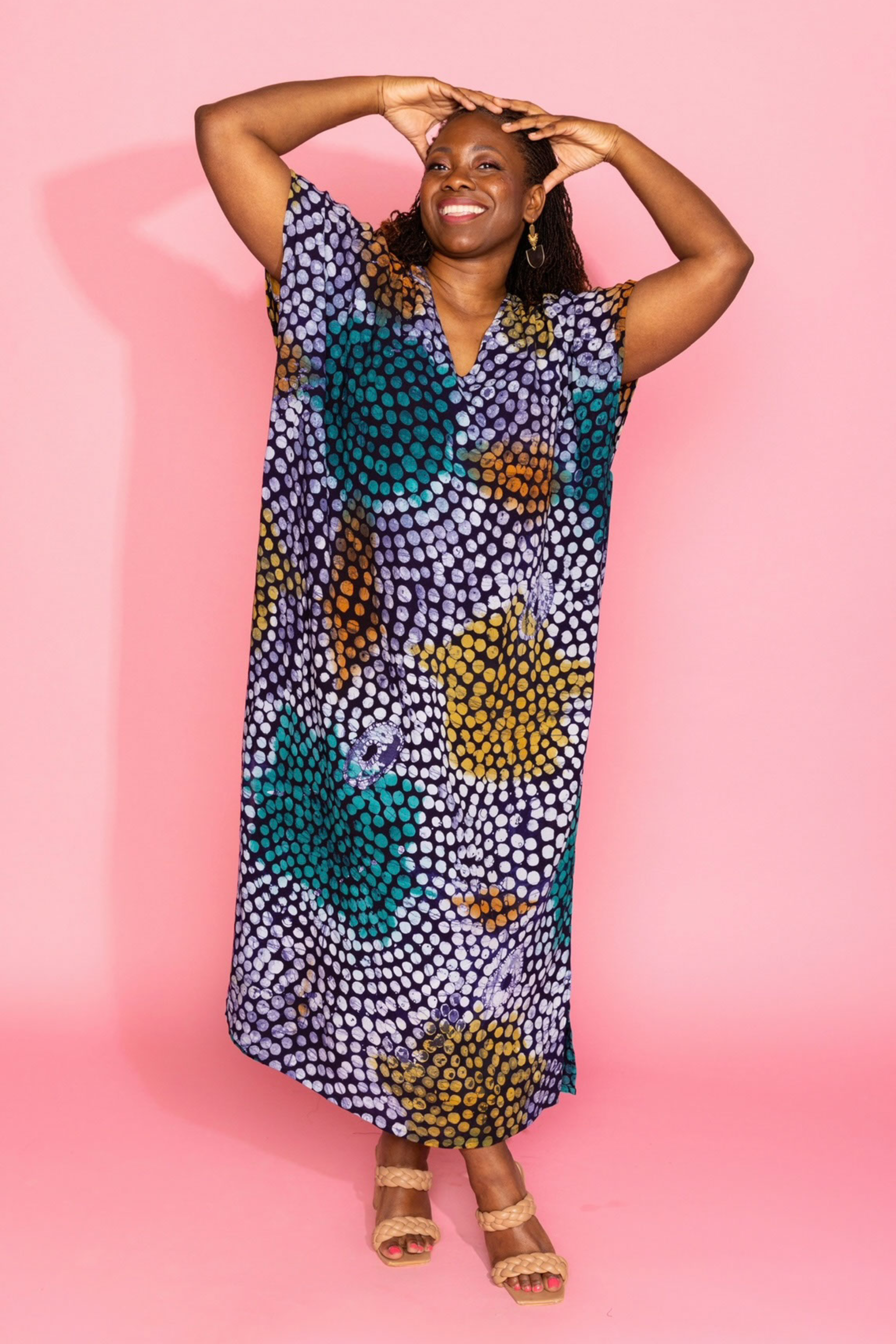 Malaika Caftan - Teal - suakoko betty