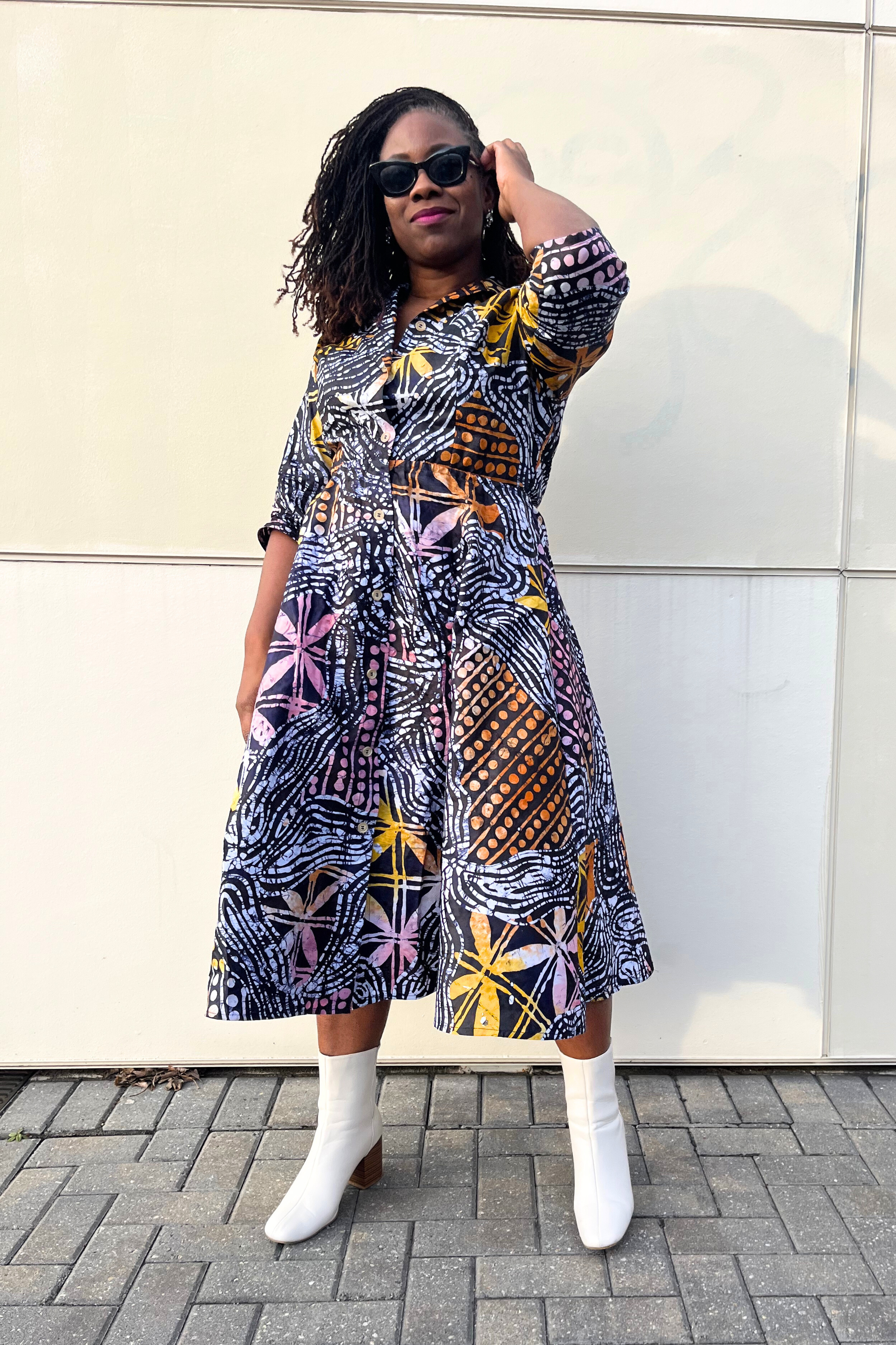 Adwoa Shirtdress - Black Pepper - suakoko betty