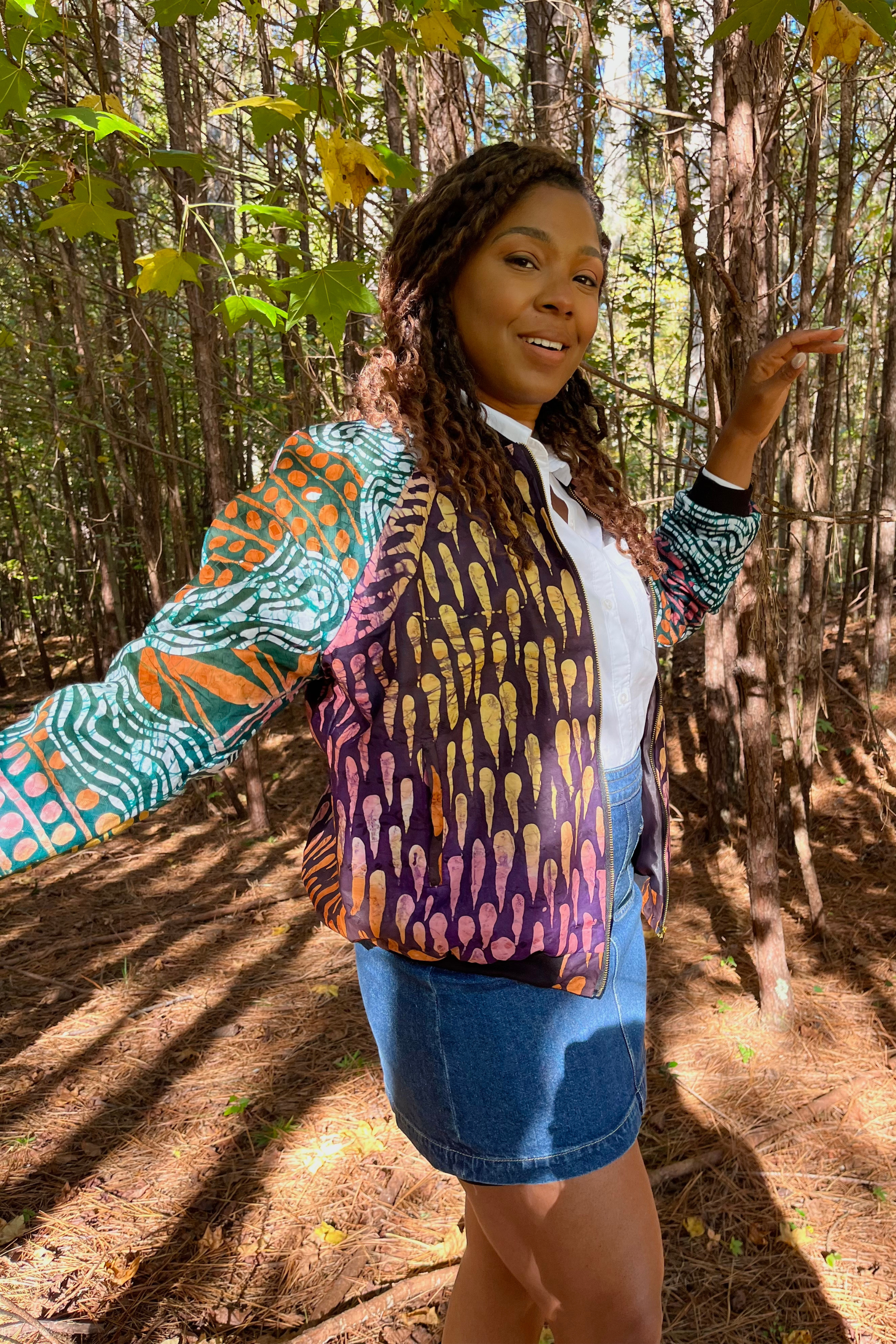 RiRi Bomber - Sangria/Forest - suakoko betty