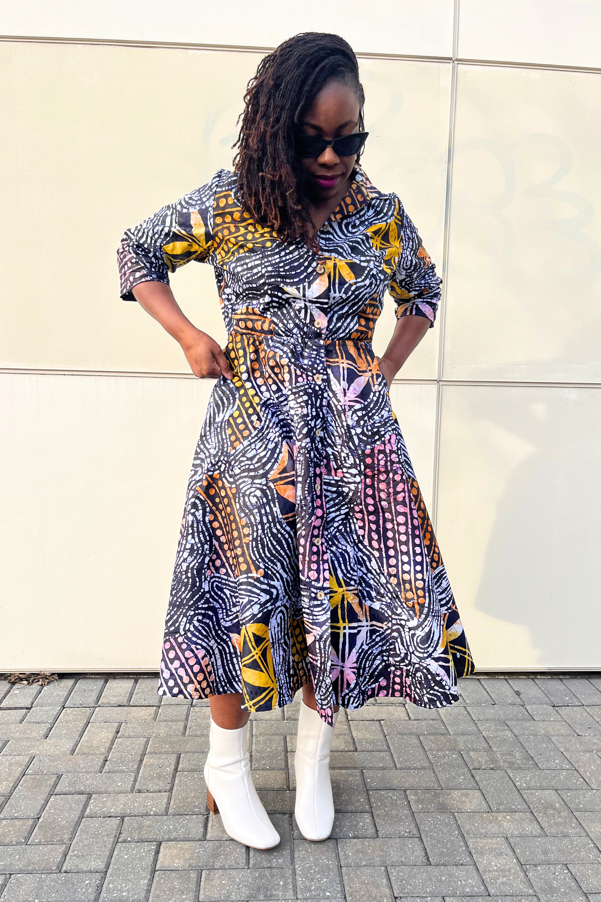 Adwoa Shirtdress - Black Pepper - suakoko betty