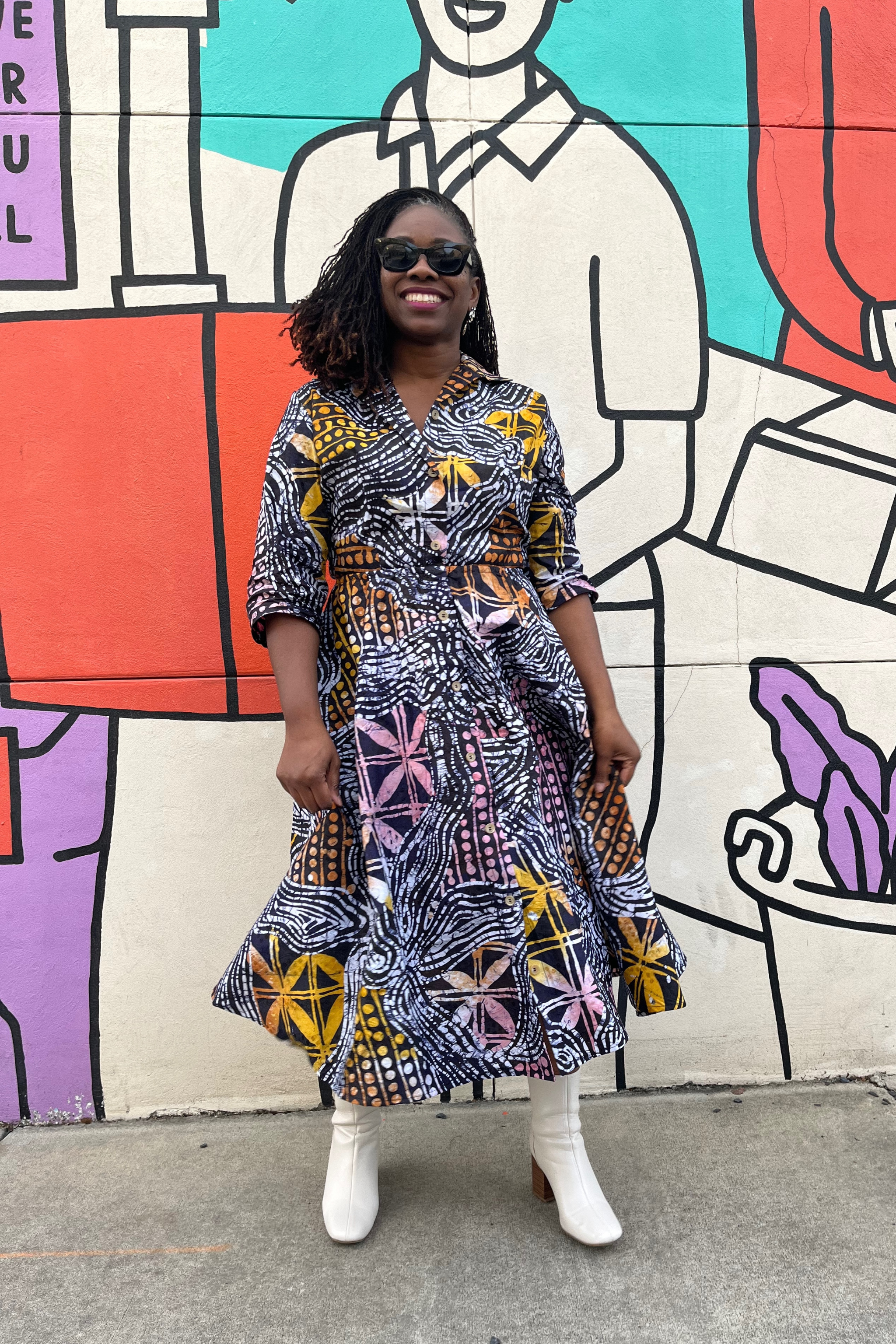 Adwoa Shirtdress - Black Pepper - suakoko betty