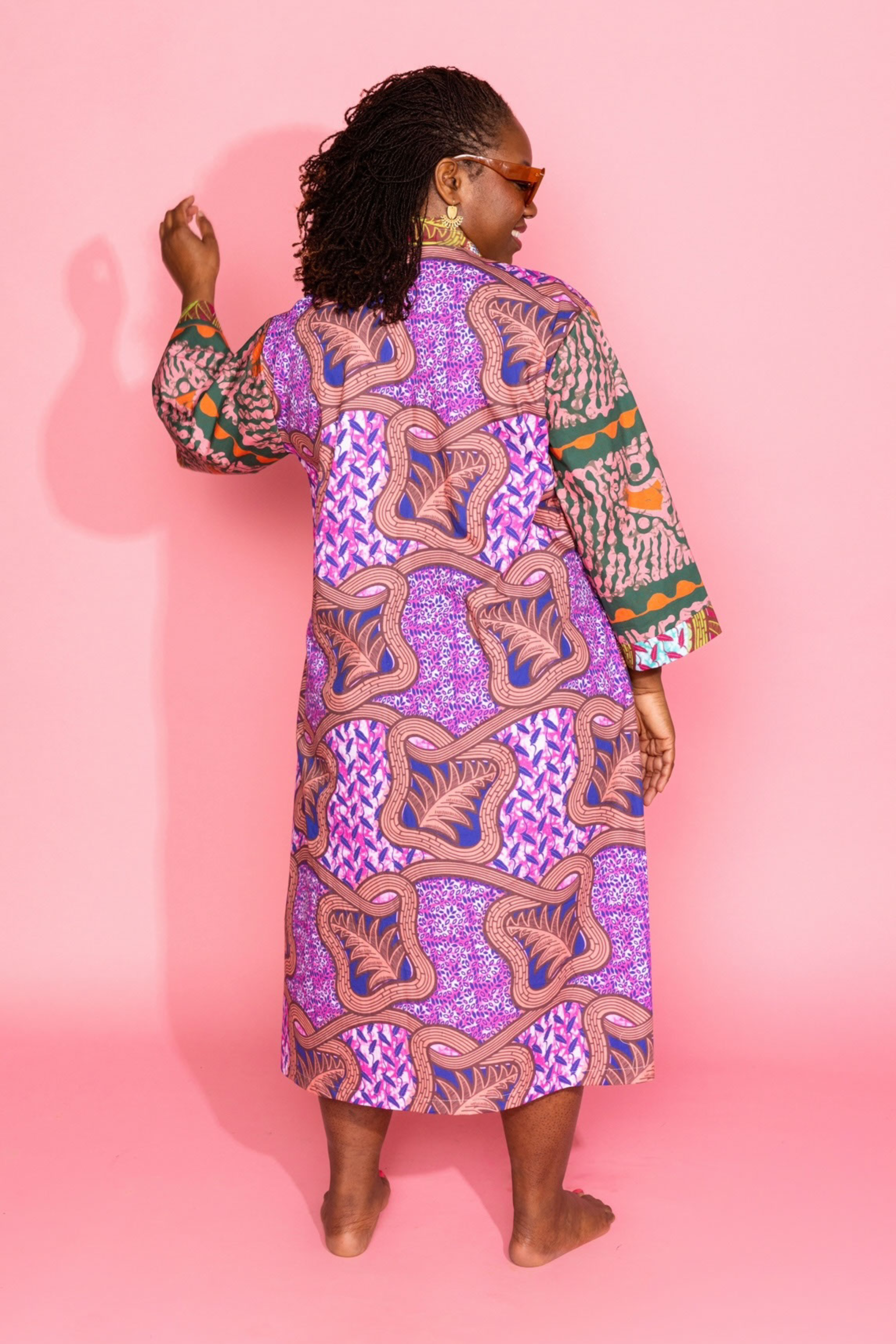 Fatima Duster - Flamingo/Tangerine - suakoko betty